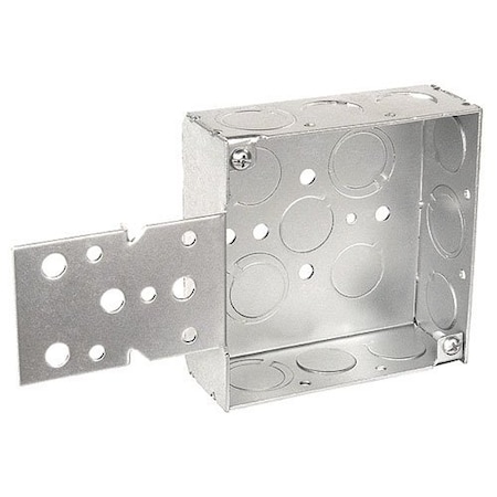 Southwire Electrical Box, 21 cu in, Square Box Type, 4 Gangs, Steel, Square Shape 52151-B